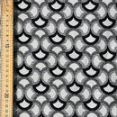 Little Carnival Abstract Tapestry Upholstery Curtain Fabric 140cm, Black/White