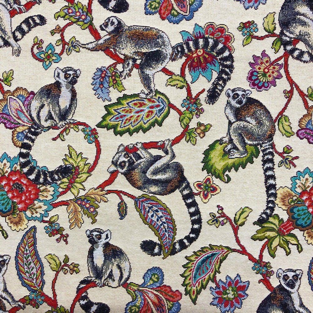 Animals & Floral Designer Tapestry Upholstery Furnishing Fabric - Bull Ring Fabrics