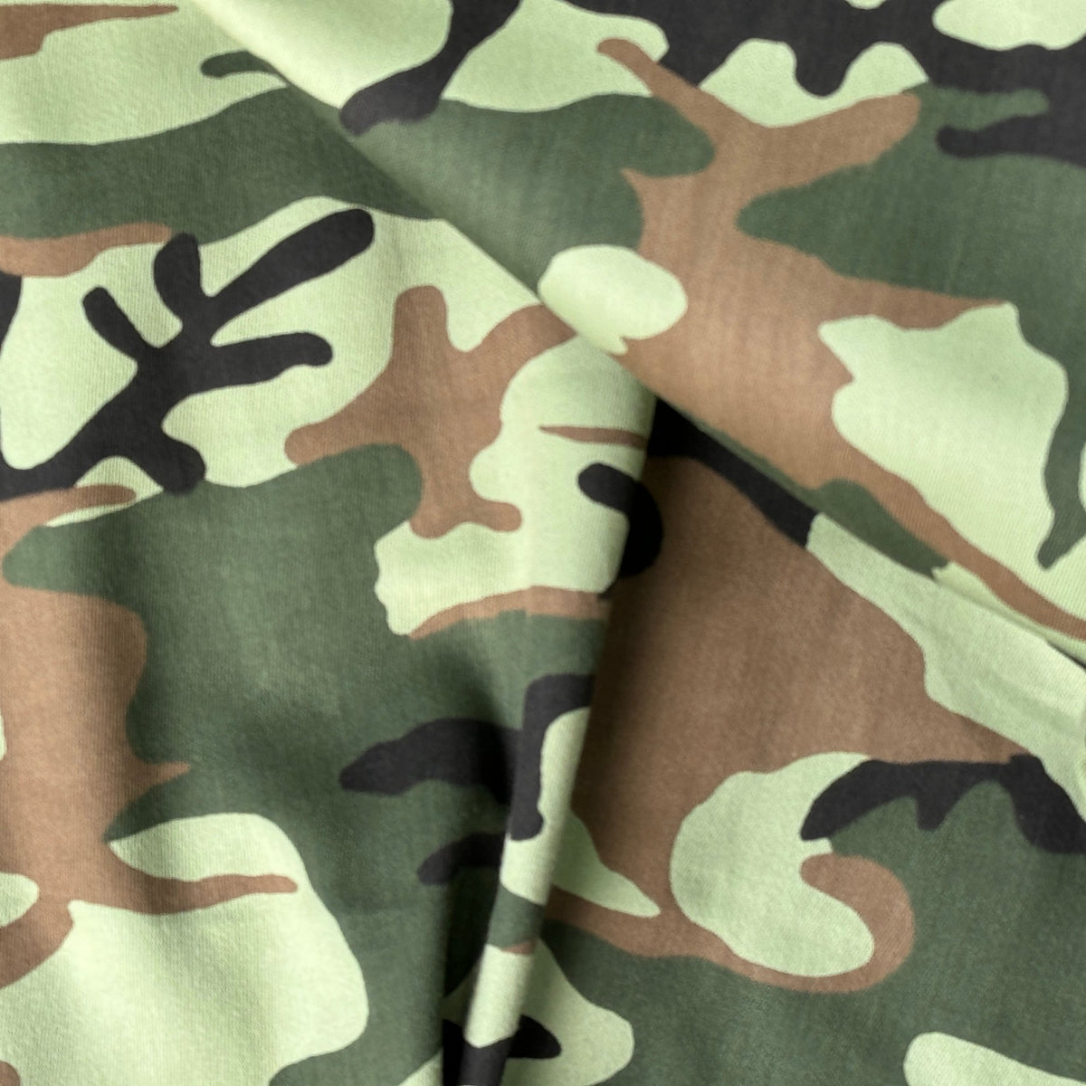 Army Camo 100% Cotton Drill Camouflage Dress Craft Fabric 137cm, Green - Bull Ring Fabrics