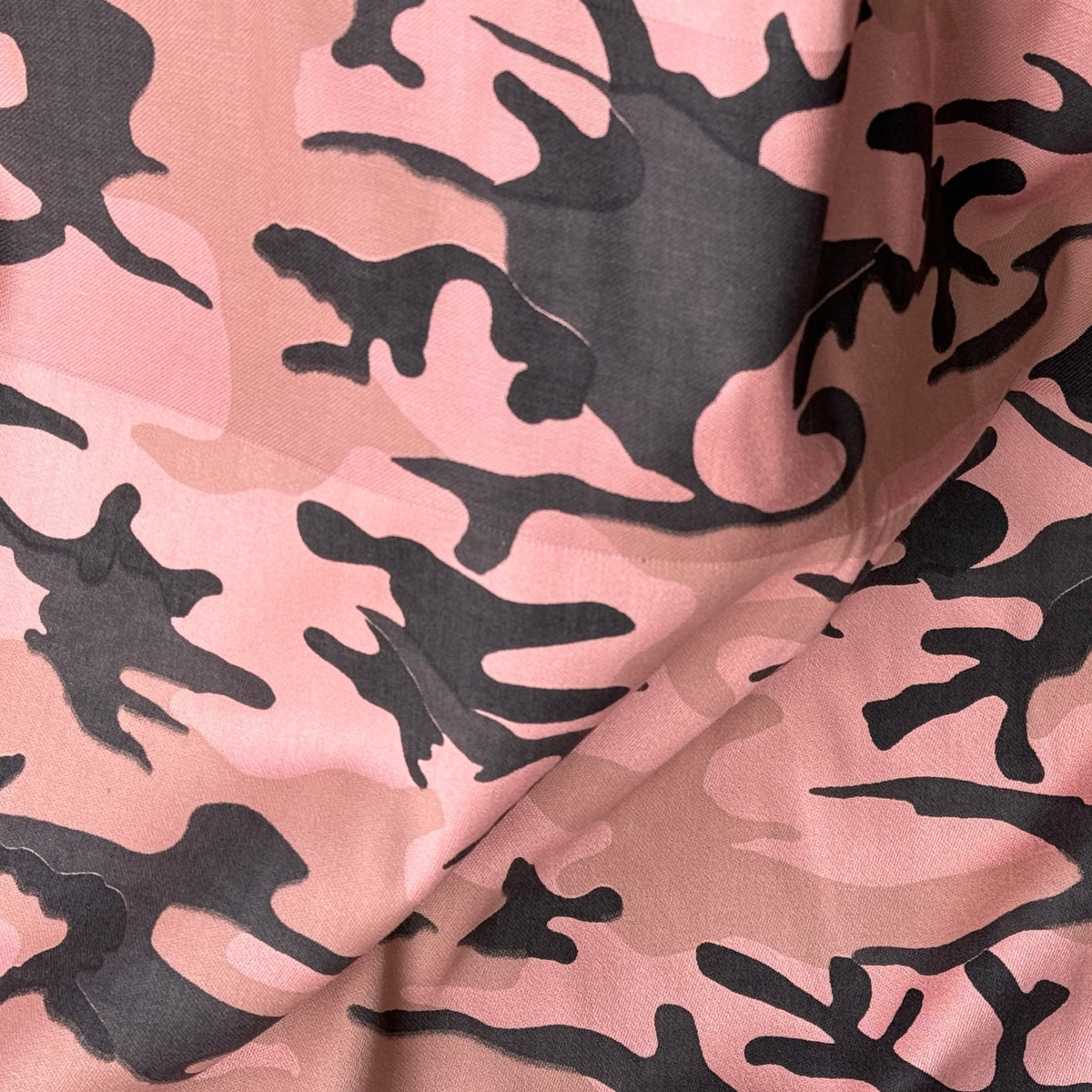 Army Camo 100% Cotton Drill Camouflage Dress Craft Fabric 137cm, Pink - Bull Ring Fabrics