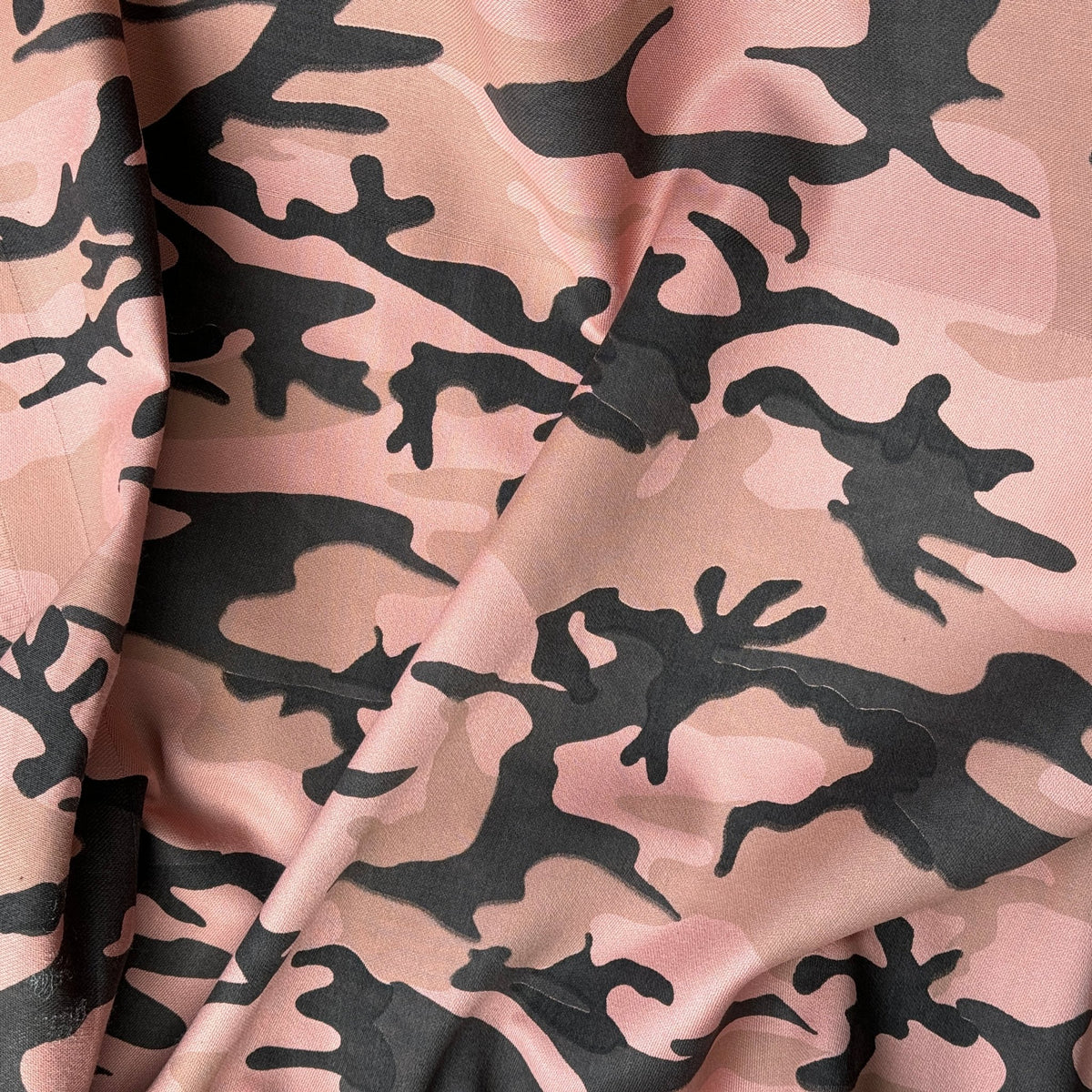 Army Camo 100% Cotton Drill Camouflage Dress Craft Fabric 137cm, Pink - Bull Ring Fabrics