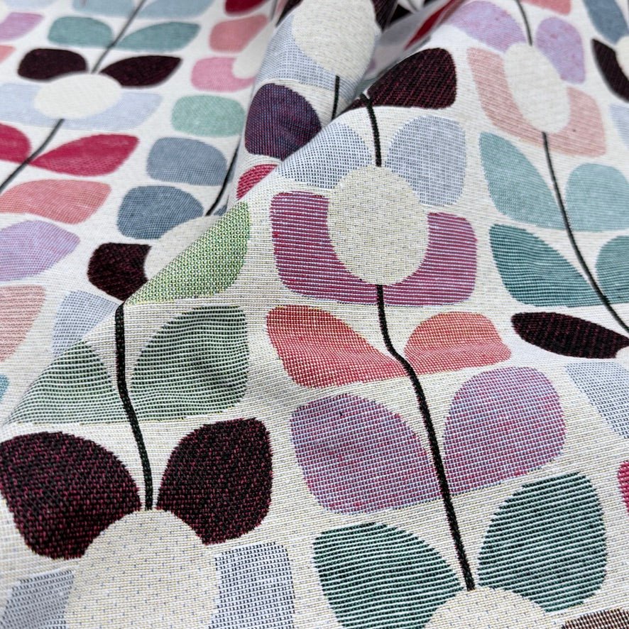 Bloom Blossom Abstract Floral Tapestry Upholstery Fabric 140cm - Bull Ring Fabrics