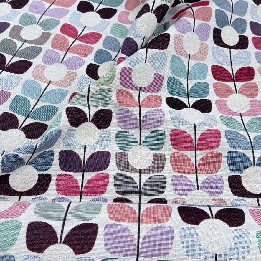Bloom Blossom Abstract Floral Tapestry Upholstery Fabric 140cm - Bull Ring Fabrics