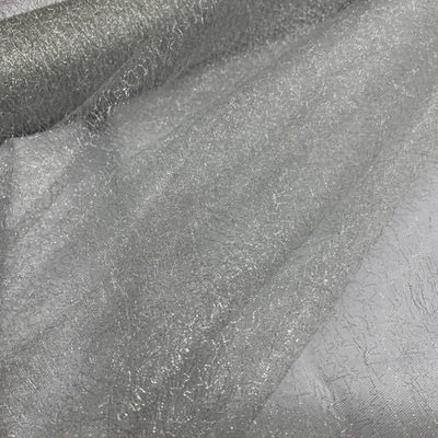 Cobweb Mesh Soft Tulle Fabric Dressmaking 60" Silver/Grey - Bull Ring Fabrics