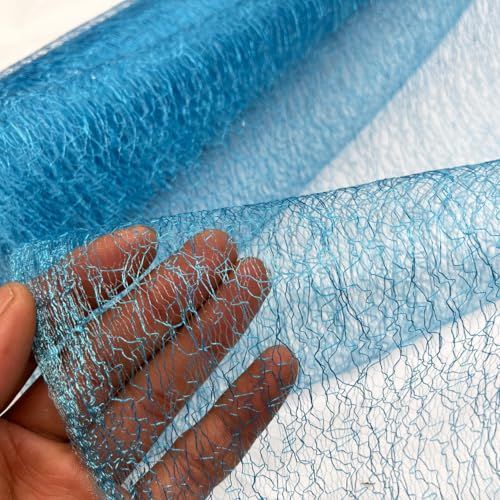 Cobweb Mesh Soft Tulle Fabric Dressmaking 60" Turquoise - Bull Ring Fabrics