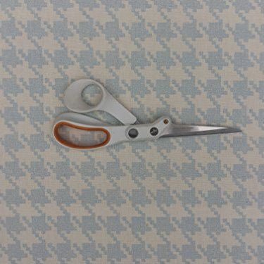Duck Egg Houndstooth Heavy Cotton Vintage Fabric 54" - Bull Ring Fabrics
