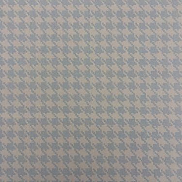 Duck Egg Houndstooth Heavy Cotton Vintage Fabric 54" - Bull Ring Fabrics