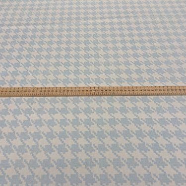 Duck Egg Houndstooth Heavy Cotton Vintage Fabric 54" - Bull Ring Fabrics