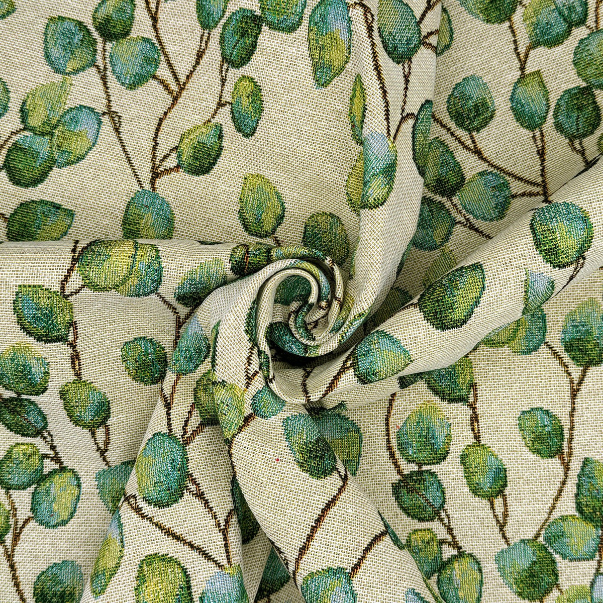 Eucalyptus Money Leaves Tapestry Upholstery Curtain Fabric 140cm - Bull Ring Fabrics