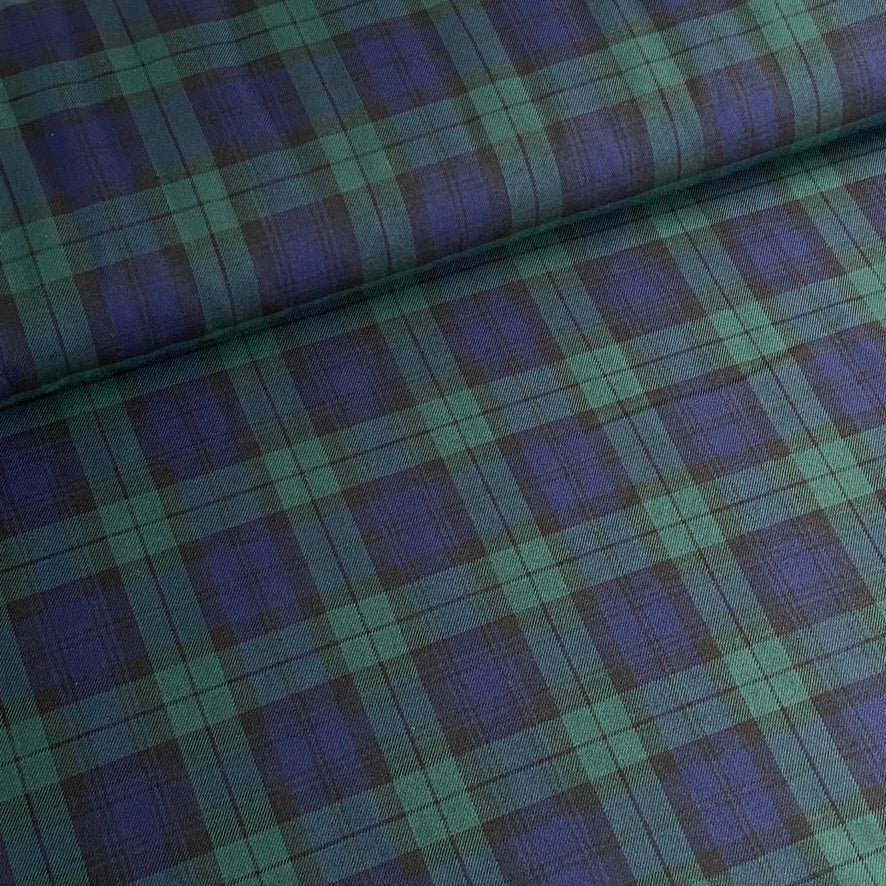 Fashion Tartan Check Polyviscose Dress Fabric 60" - Bull Ring Fabrics