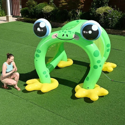 H2OGO! Giant Inflatable Froggy Fun Sprinkler Tunnel Kids Water Play Toy Age 2+ - Bull Ring Fabrics
