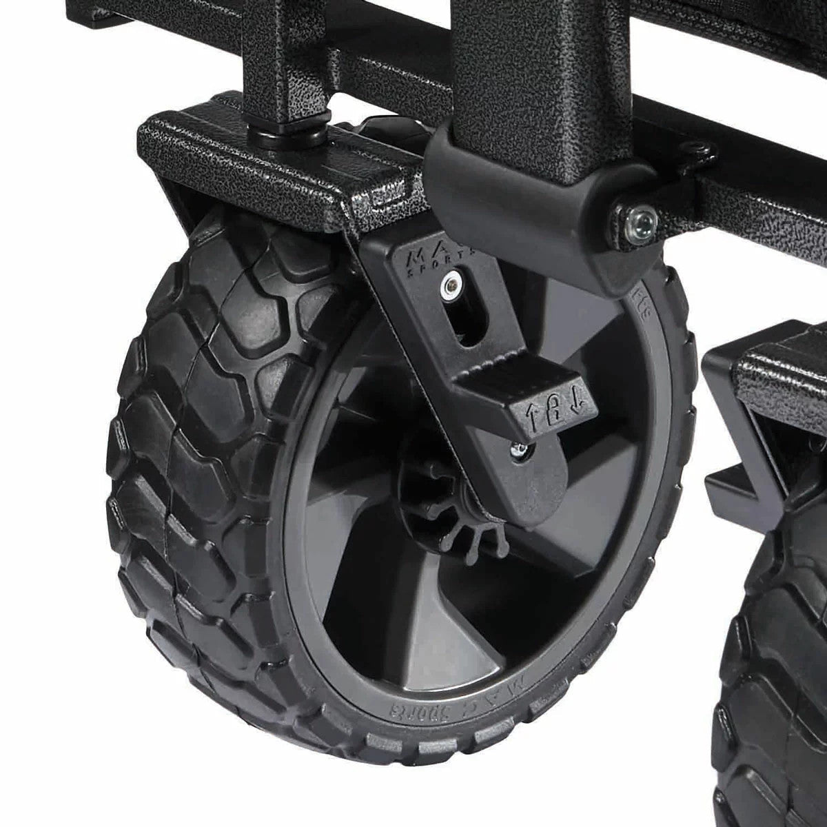Heavy Duty XL Steel Folding Wagon & Brakes Outdoor Camping Picnic Trolley 156kg - Bull Ring Fabrics