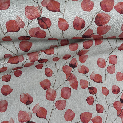 Spice Eucalyptus Money Leaf Linen Look Fabric, Upholstery & Cushions 140cm - Bull Ring Fabrics