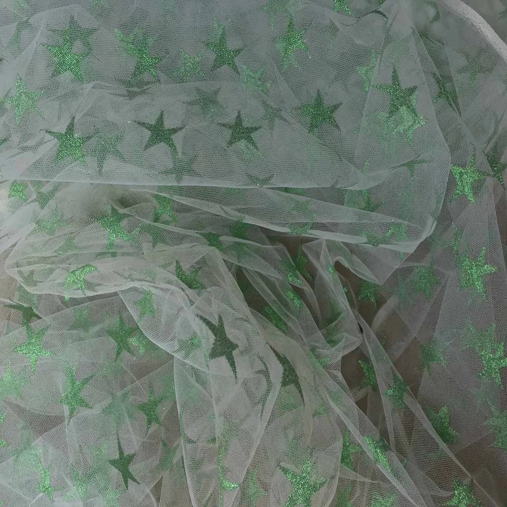 Metallic Stars Dress Net Fabric Tutu Tulle Skirt Costumes 60" - Bull Ring Fabrics