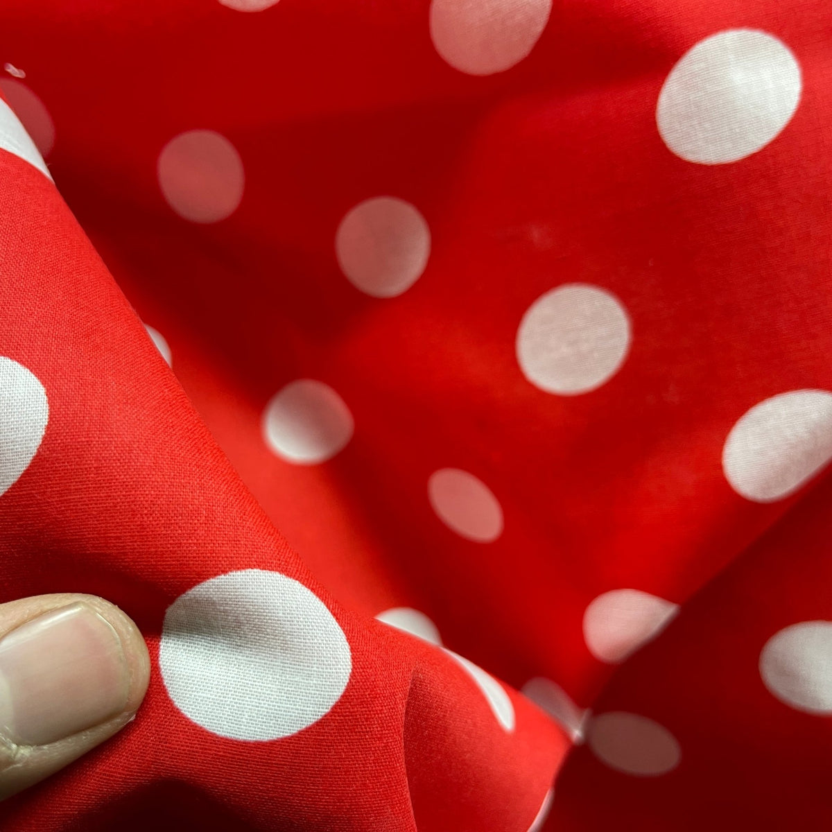 Polka Dot Spots Print Polycotton Dress Fabric 112cm - Bull Ring Fabrics