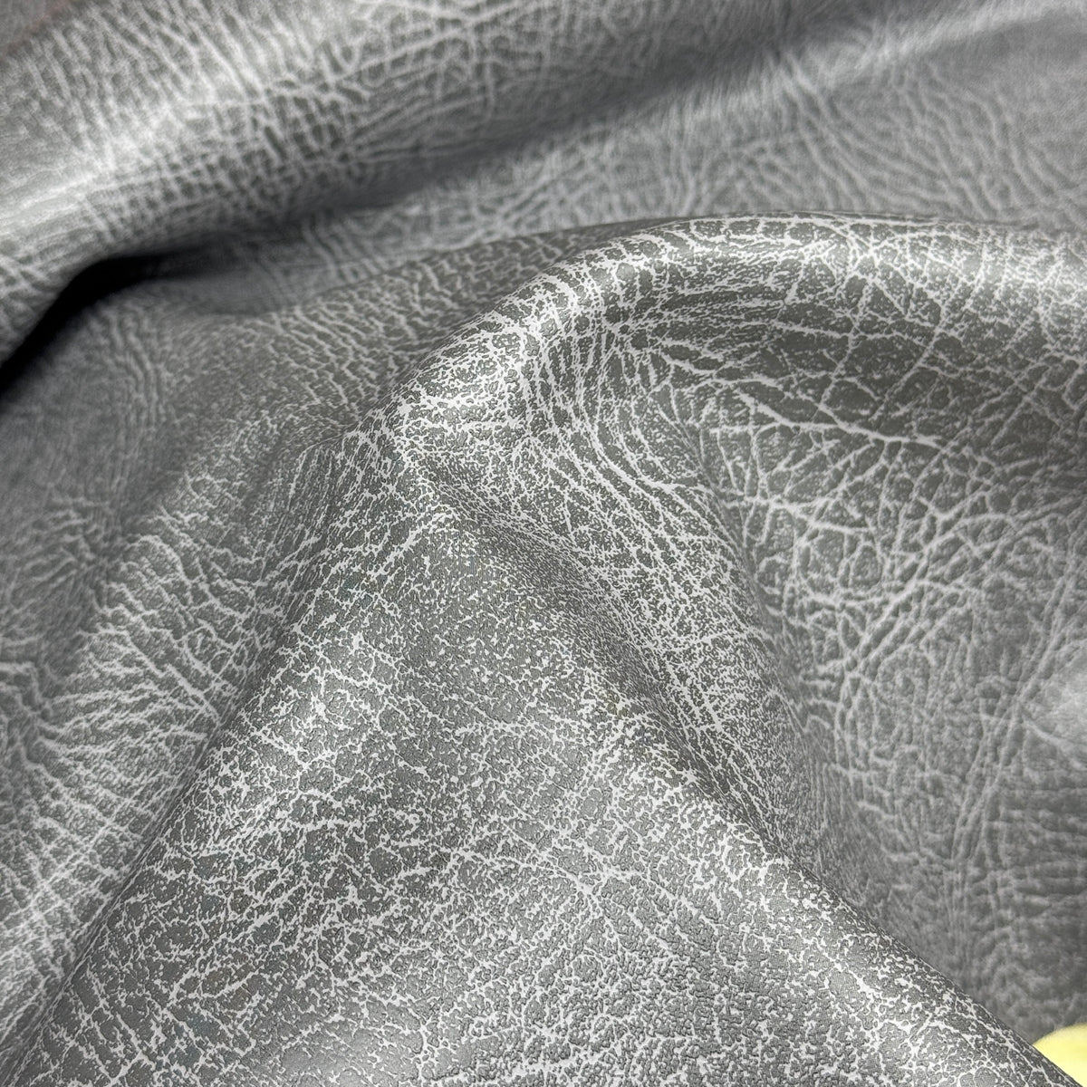 Grey distressed leatherette fabric texture close-up - image 7