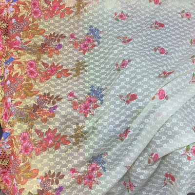 Summer Cotton Broderie Anglaise Fabric Sequin Cotton Chicken Dress, Yellow - Bull Ring Fabrics
