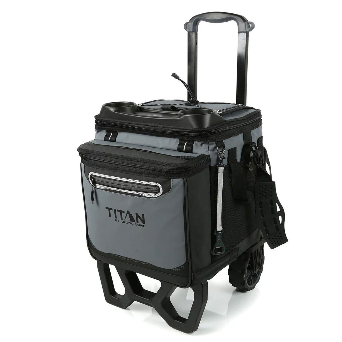 Titan 60 Can Rolling Cooler with All Terrain Cart 22.5 Litre 3 Day Ice Cool Bag - Bull Ring Fabrics