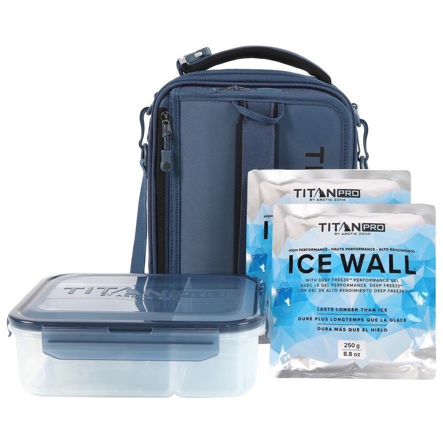 Titan Pro Expandable Lunch Box Insulated Food Container Set Bag and Ice Walls - Bull Ring Fabrics