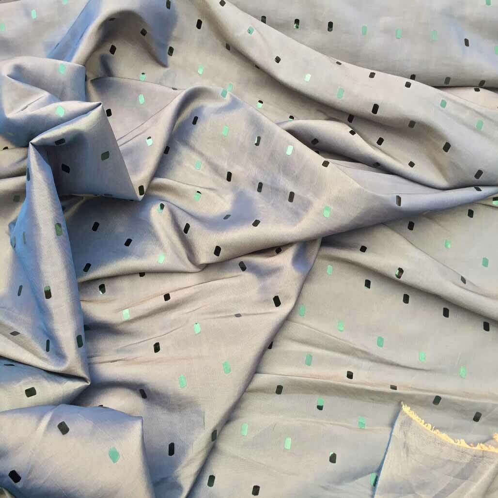 10m Roll Mirror Sequin Taffeta Fabric Dress Bridal Abaya Gown Material - Bull Ring Fabrics