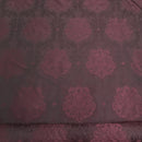 Damask Faux Silk Slub Upholstery Curtain Brocade Fabric, Purple