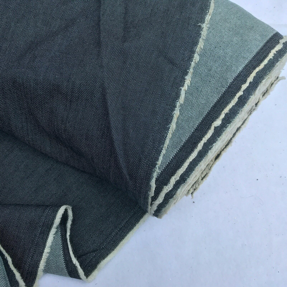 8oz Charcoal Washed Cotton Denim Fabric Jeans Handbags Kids Clothing - Bull Ring Fabrics