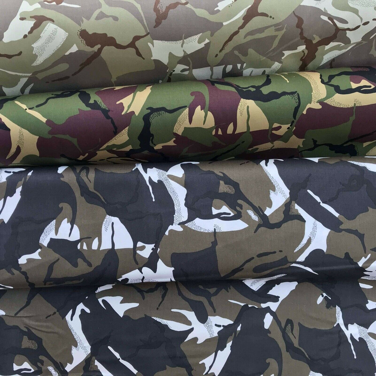 Army Camp Camouflage Cotton Drill Fabric Thick Quality Uniforms/ Workwear 60'' - Bull Ring Fabrics