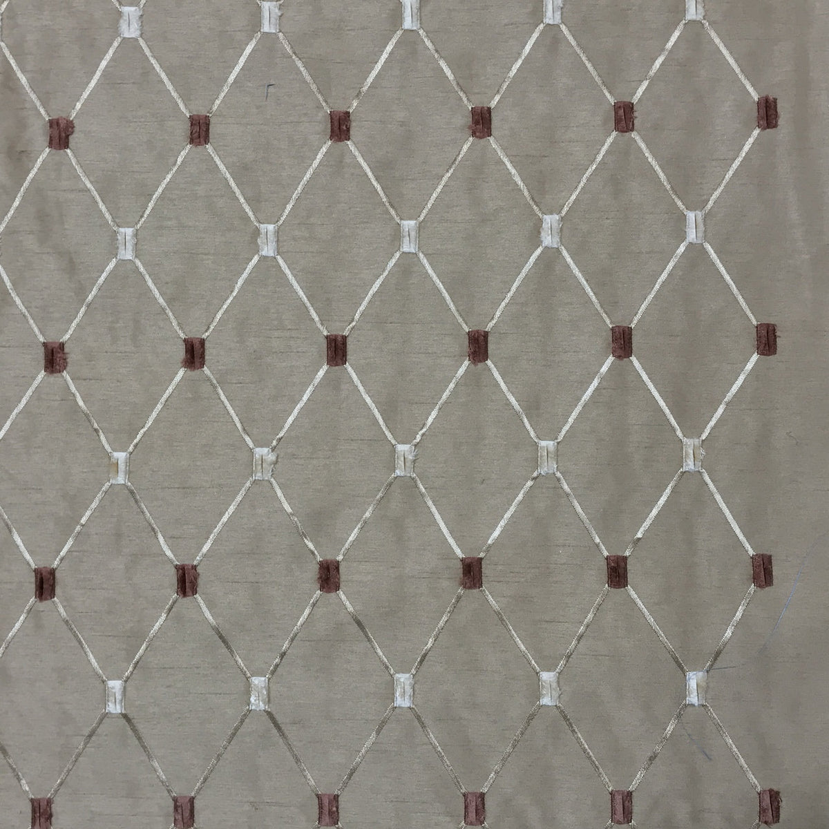 Bamboo Diamond Tuft Taffeta Fabric, Gold - Bull Ring Fabrics