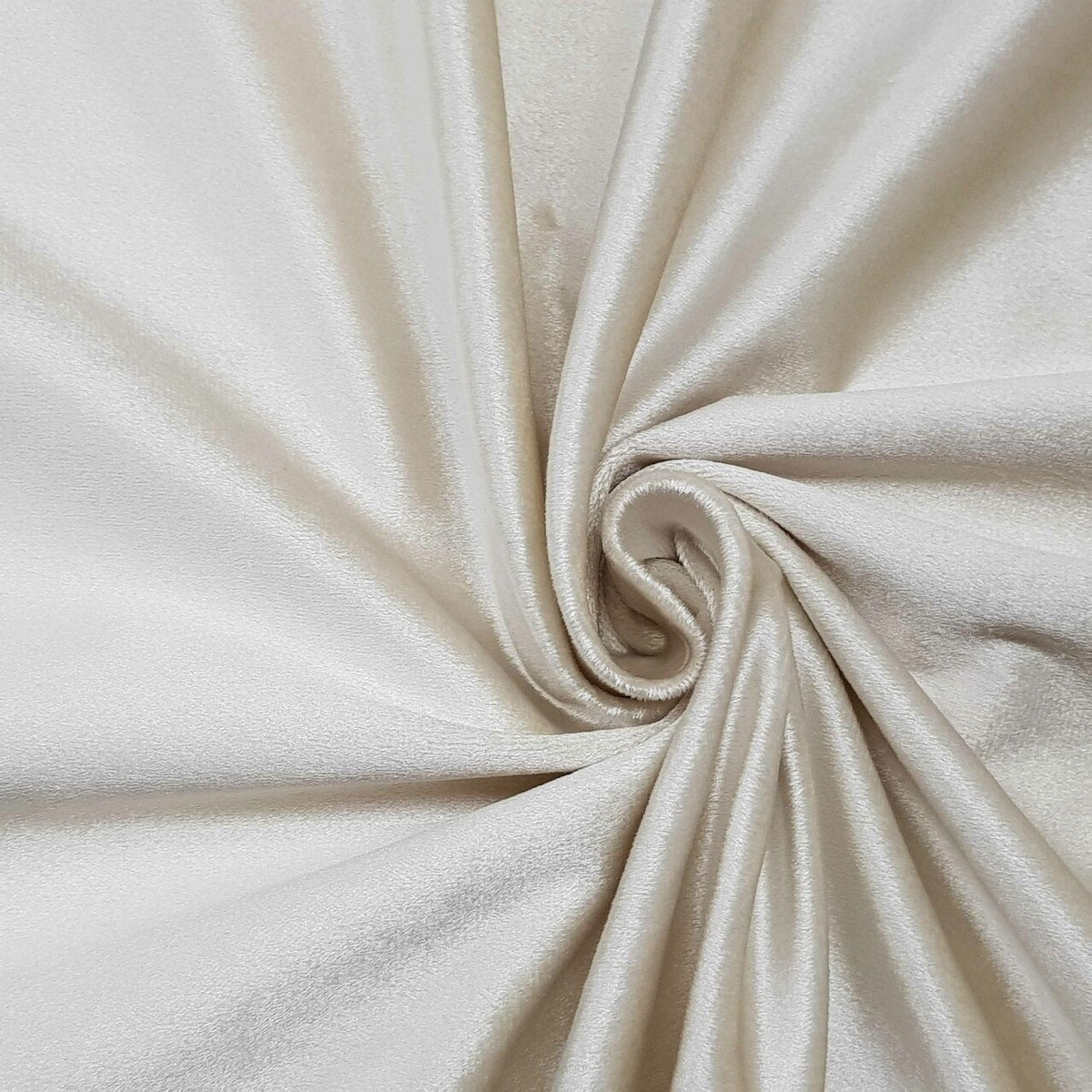 Bellissimo Plush Velvet Curtain Fabric, Ivory/Cream - Bull Ring Fabrics