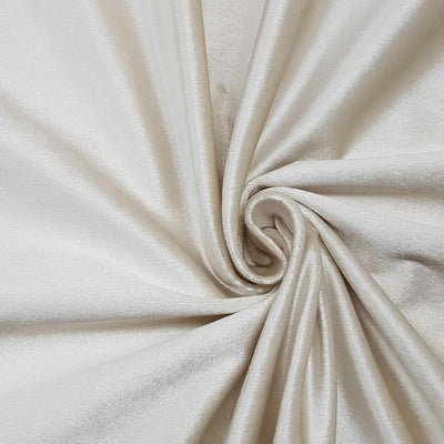 Bellissimo Plush Velvet Curtain Fabric, Ivory/Cream - Bull Ring Fabrics