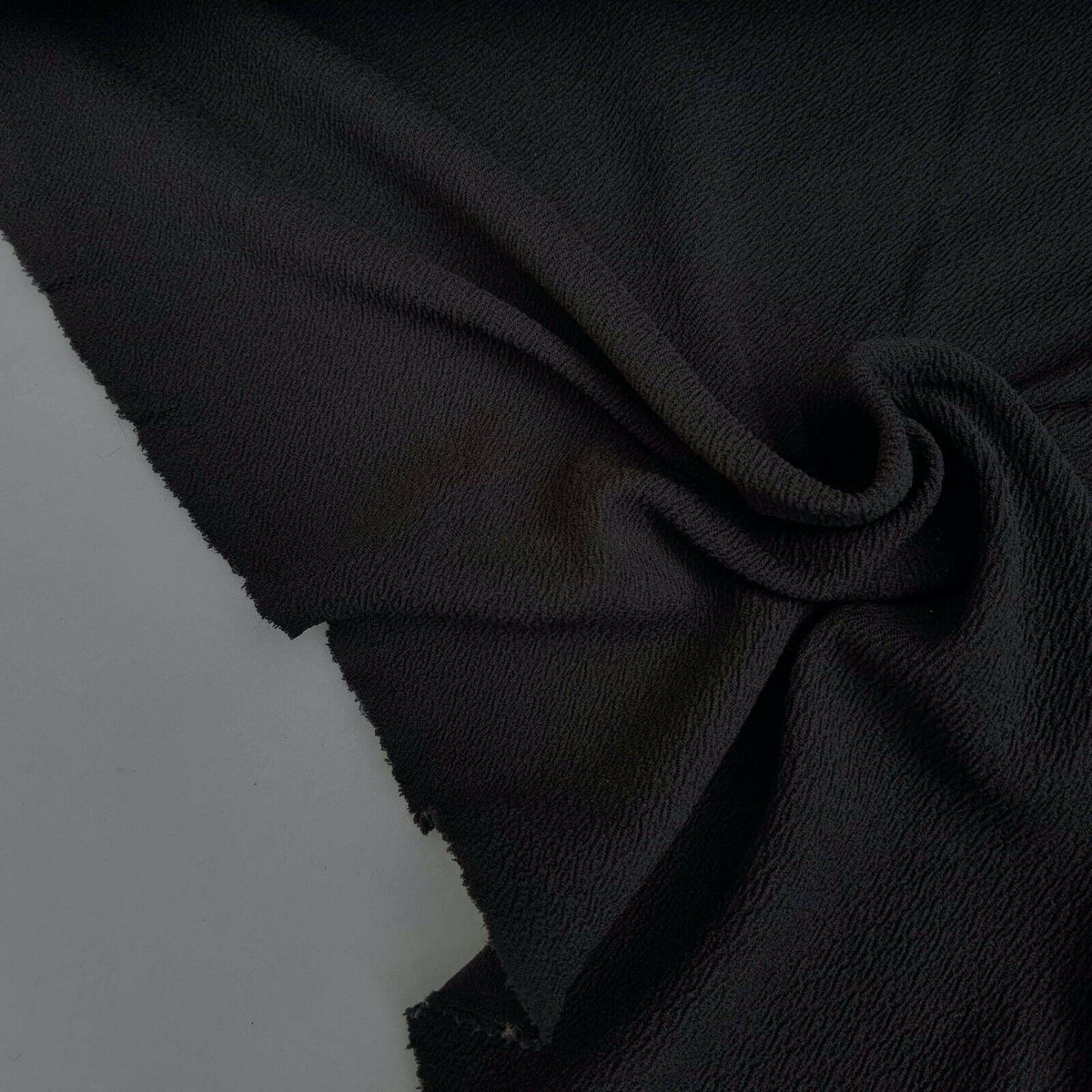 Black Cotton Viscose Crepe Stretch Jersey Abaya Dress Fabric 150 cm - Bull Ring Fabrics