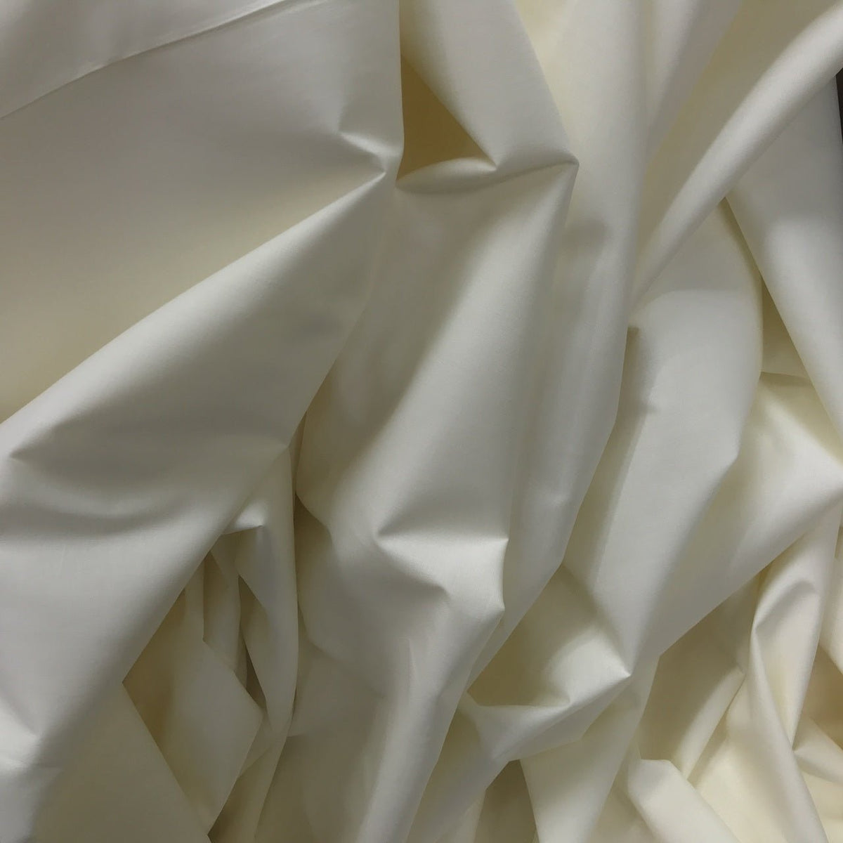 Cotton Sateen Curtain Lining Fabric 280cm, Ivory - Bull Ring Fabrics