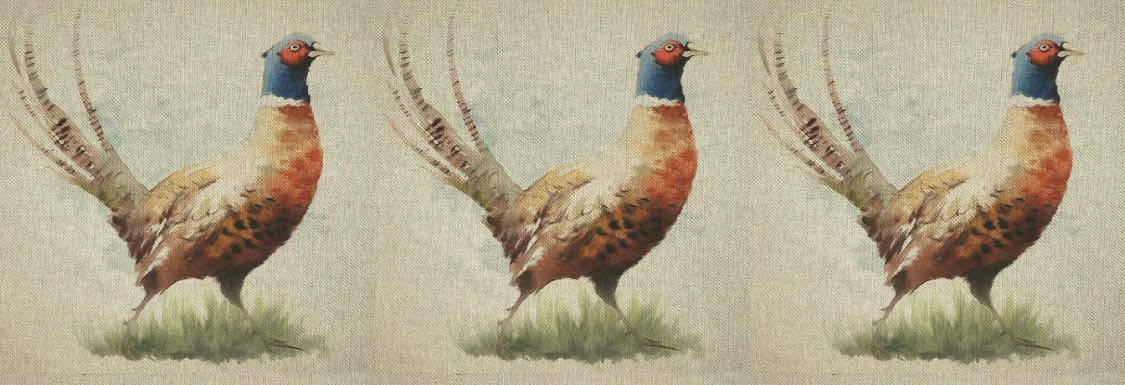 Cushion Picture Panel, Pheasant - Bull Ring Fabrics