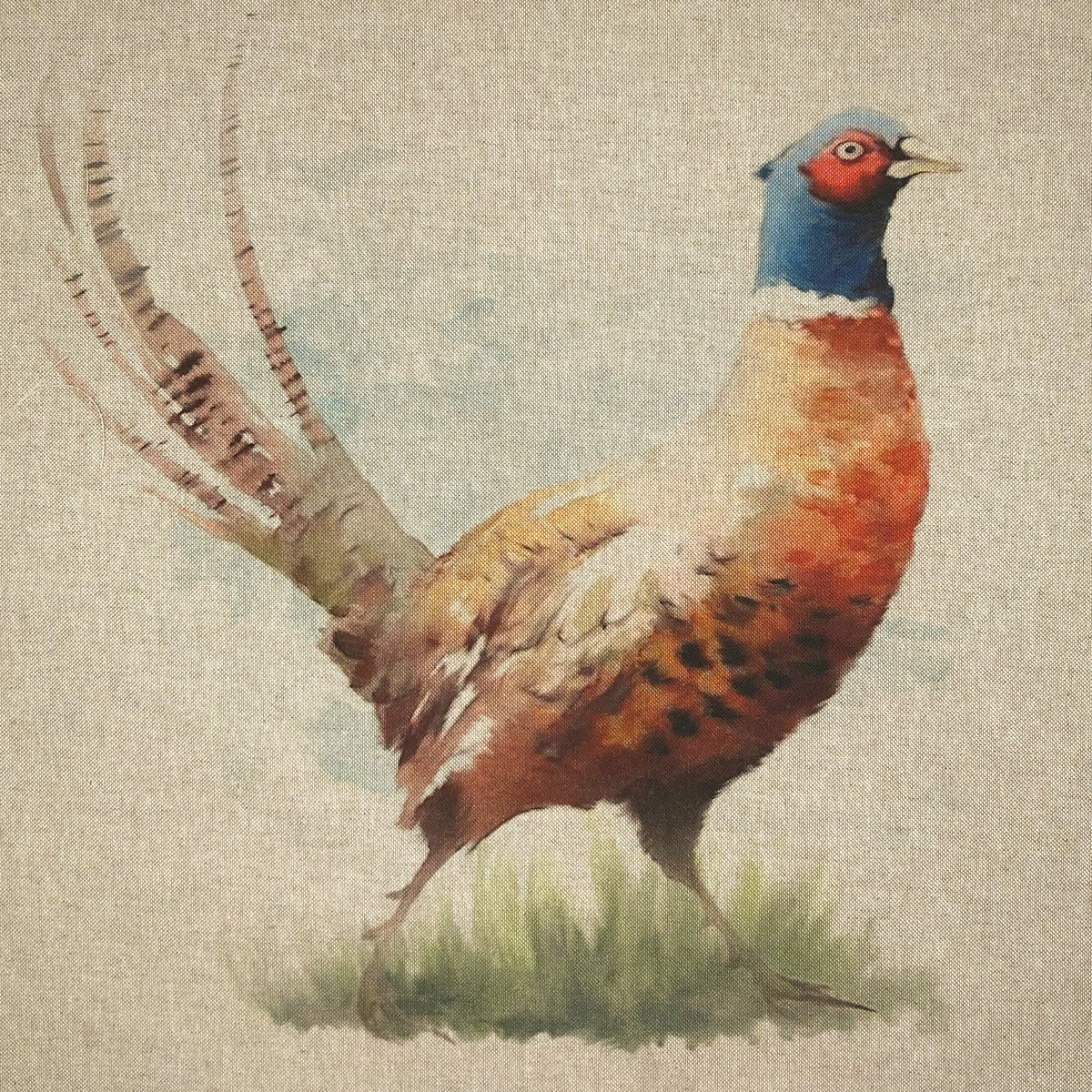 Cushion Picture Panel, Pheasant - Bull Ring Fabrics