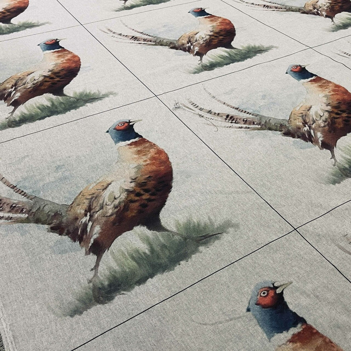 Cushion Picture Panel, Pheasant - Bull Ring Fabrics