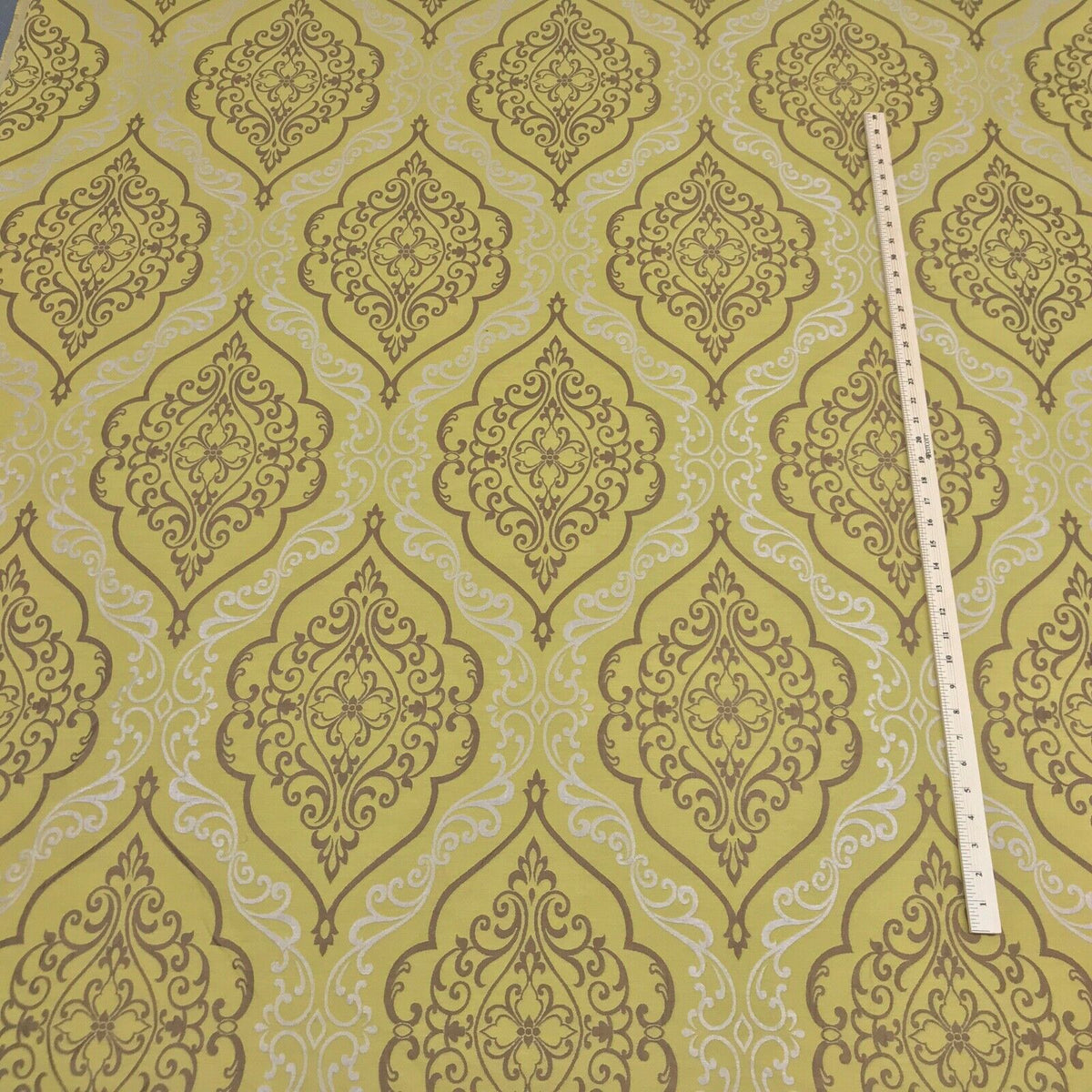 Damask Cotton Blend Curtain Brocade Fabric 140cm - Bull Ring Fabrics