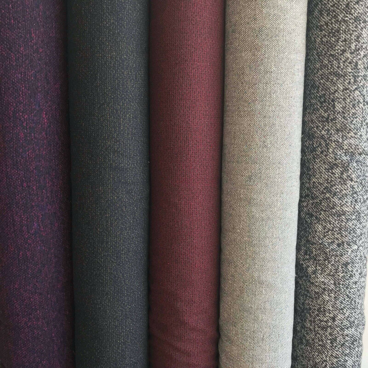 Designer Tweed Wool Mix Melton Fabric Coats Jacket Wool Blend Tartan Herringbone - Bull Ring Fabrics