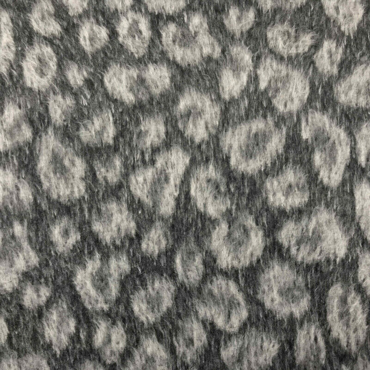 Furry Wool Blend Warm Fabrics Animal Melton Fabric Sew Coat Jacket LEOPARD SPOTS - Bull Ring Fabrics
