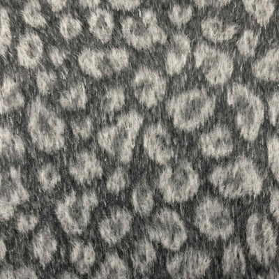 Furry Wool Blend Warm Fabrics Animal Melton Fabric Sew Coat Jacket LEOPARD SPOTS - Bull Ring Fabrics