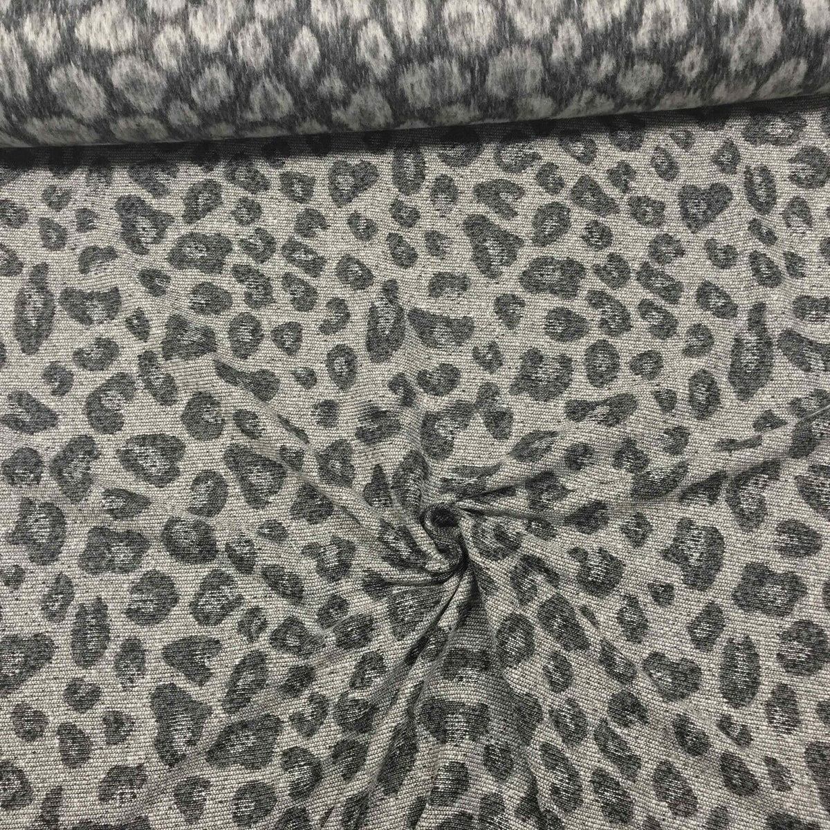Furry Wool Blend Warm Fabrics Animal Melton Fabric Sew Coat Jacket LEOPARD SPOTS - Bull Ring Fabrics