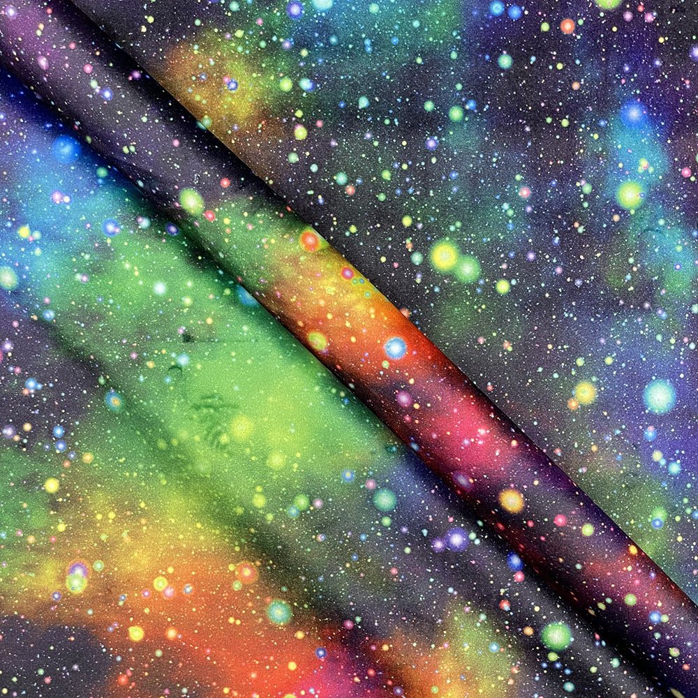 Galaxy Digital Print Plush Velvet Curtain Fabric - Bull Ring Fabrics