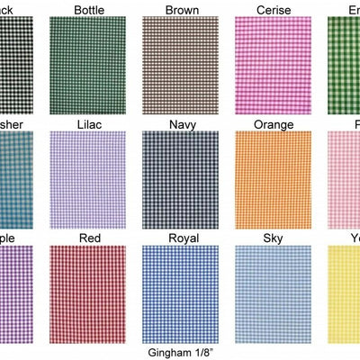 Gingham 1" Poly Cotton Dress Quilting Fabric - Bull Ring Fabrics