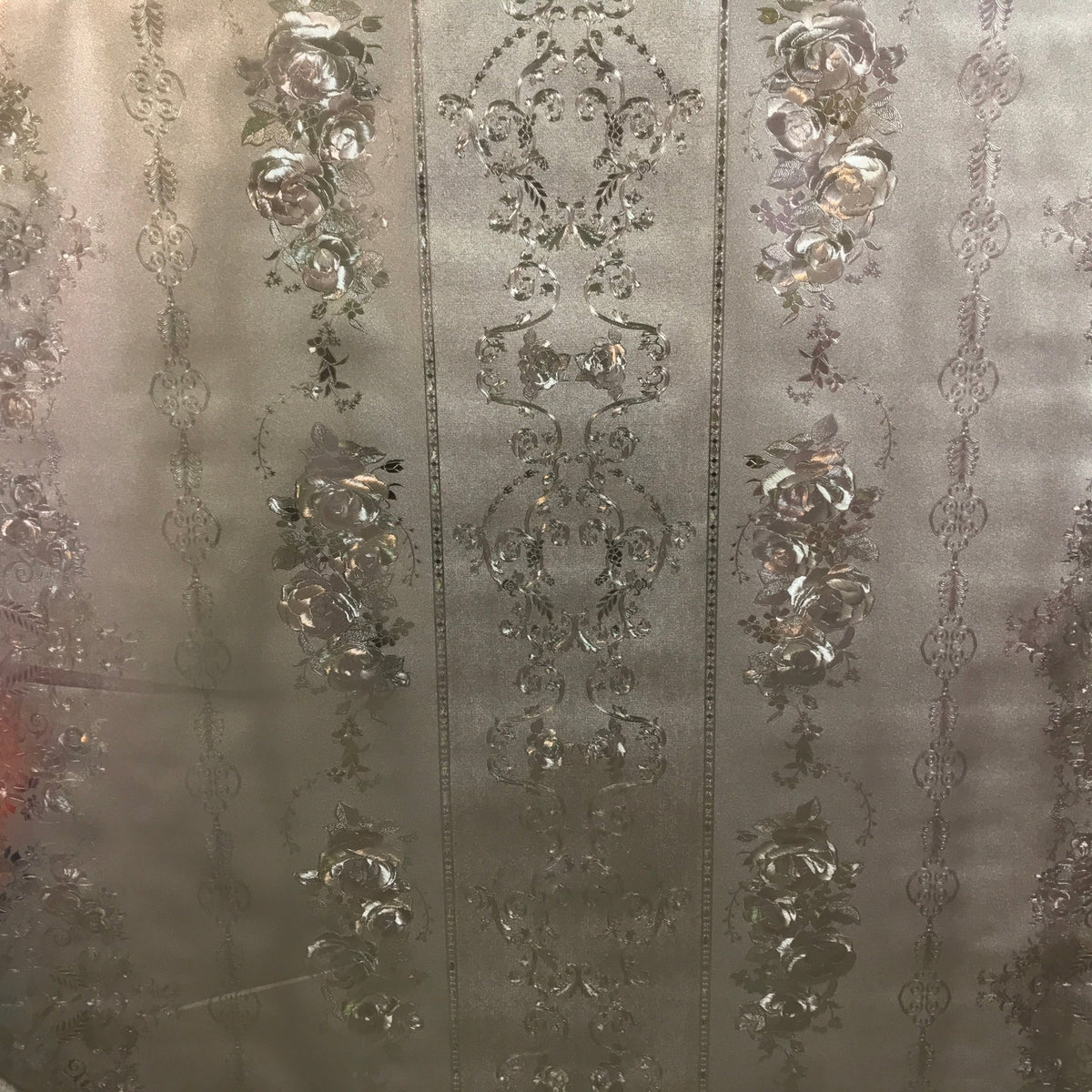 Metallic Gold Floral PVC Oilcloth Fabric Printed Tablecloth - Bull Ring Fabrics