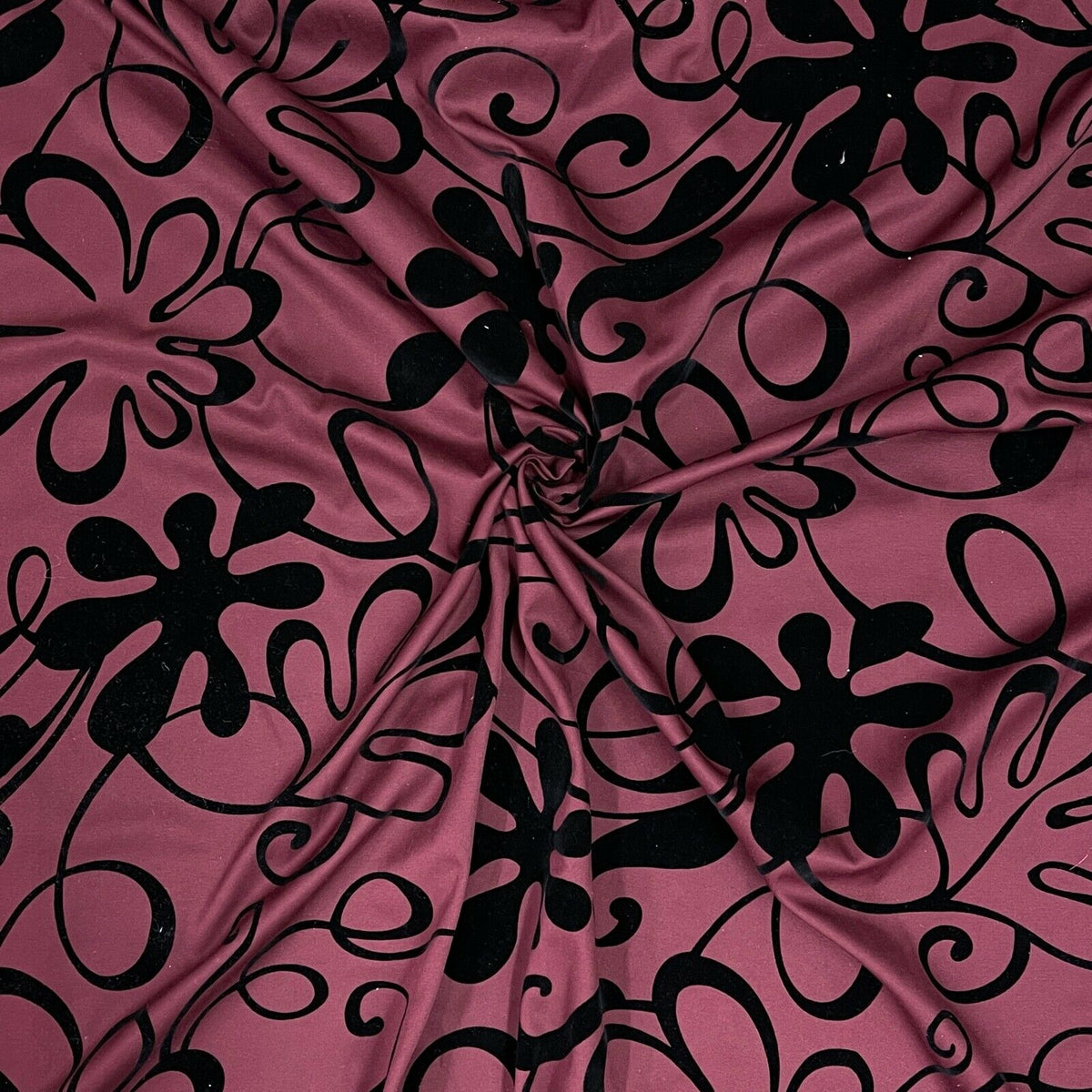 Monaco Cotton Panama Velvet Flocked Fabric Curtain Brocade Upholstery 140cm - Bull Ring Fabrics