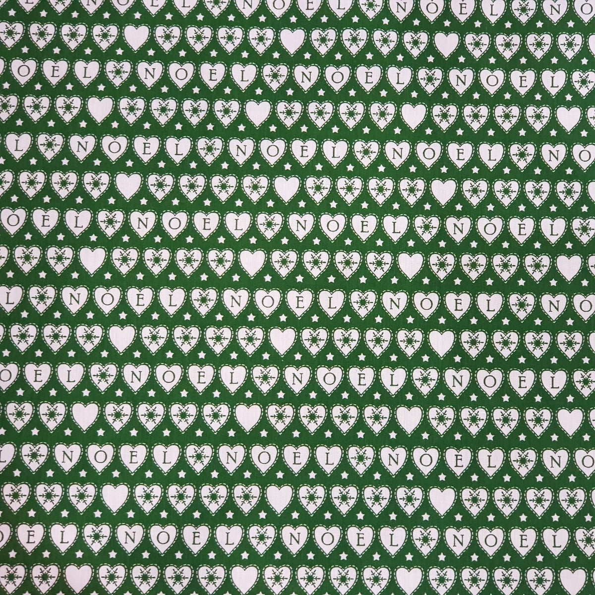 Neol Hearts Xmas Polycotton Fabric 45" - Bull Ring Fabrics