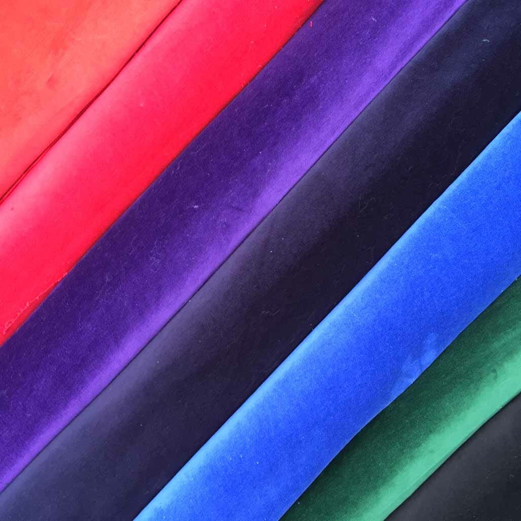 Plain Cotton Velvet Fabric Plush Theatre Costumes Material 112cm - Bull Ring Fabrics