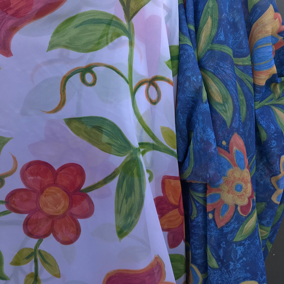 Prestige Floral Summer Voile Fabric - Bull Ring Fabrics
