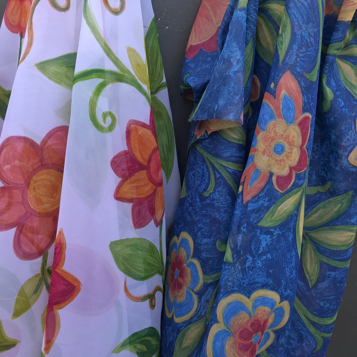 Prestige Floral Summer Voile Fabric - Bull Ring Fabrics