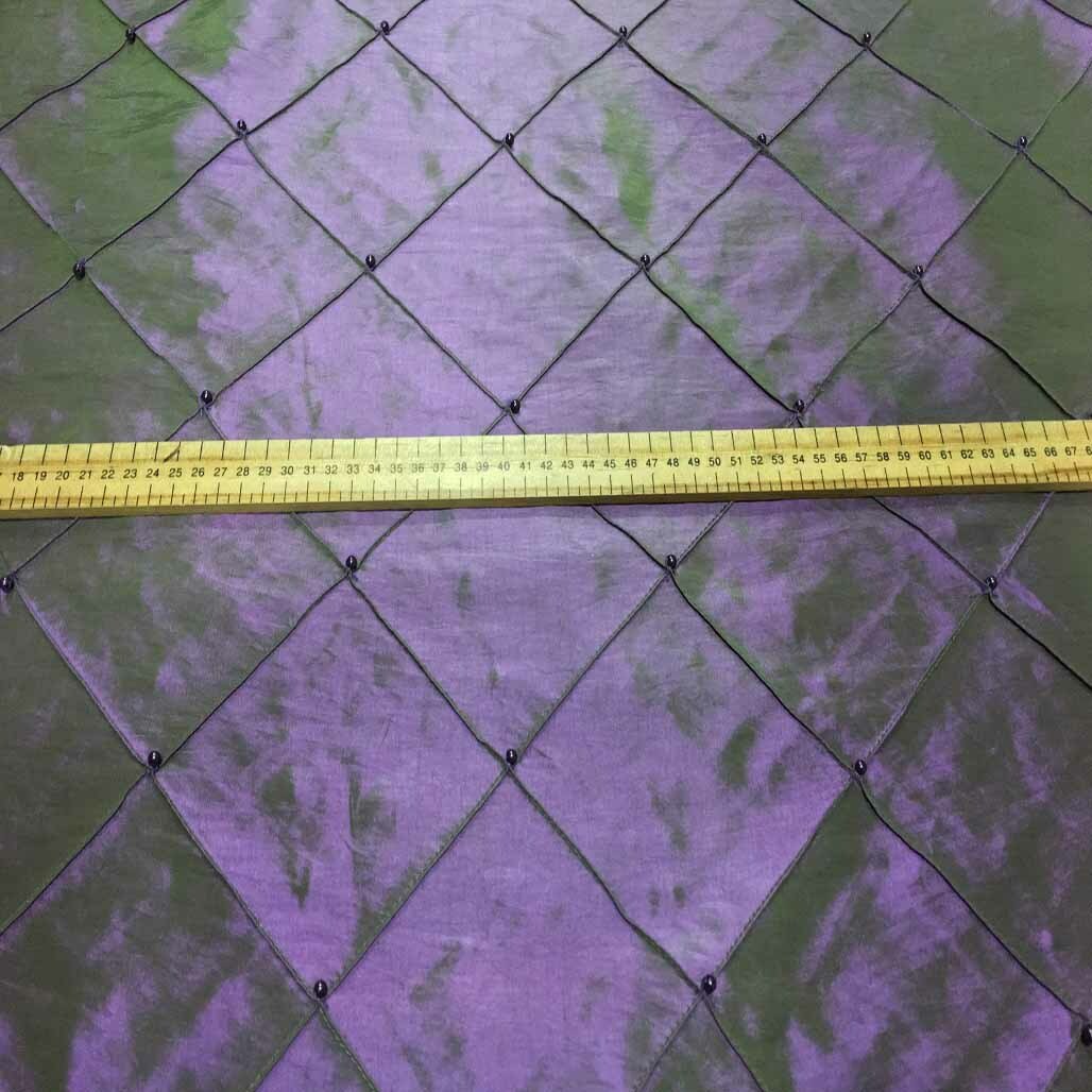 Quilted Diamonds Pearl Taffeta Fabric Dress Crafts 60", Purple - Bull Ring Fabrics