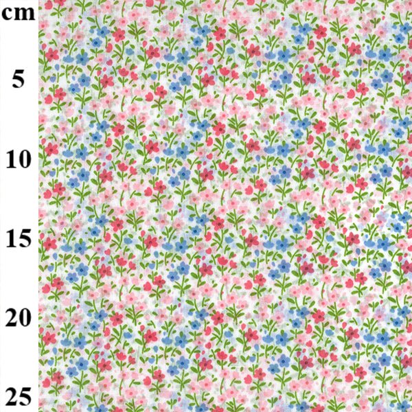 Small Ditsy Flowers Print Polycotton Fabric - Bull Ring Fabrics